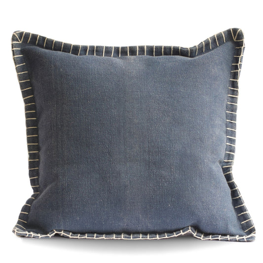 Stone Washed Cotton Pillow Cover, Blue