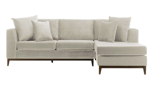 Alice 2-Seater Sofa with Chaise - Stone